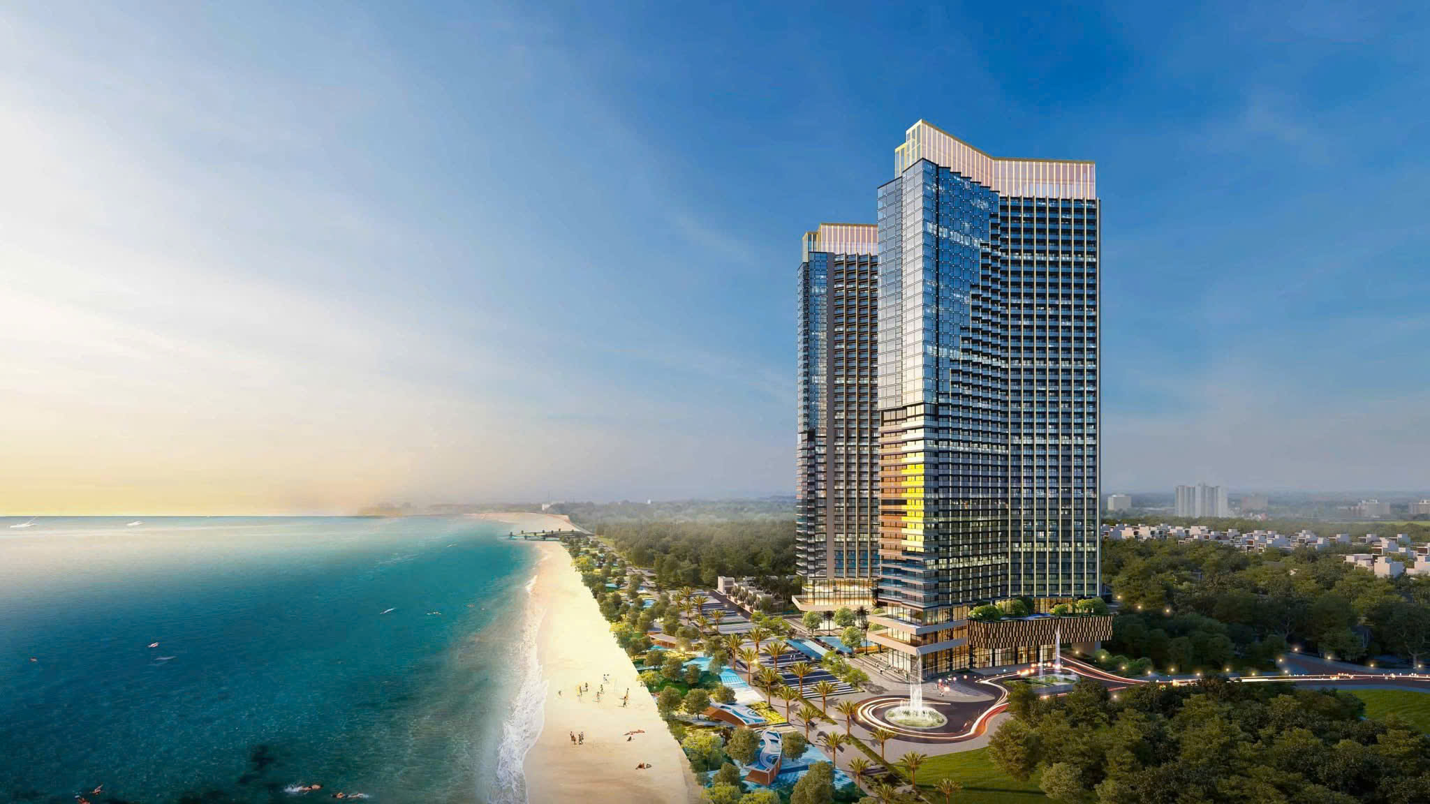 Phối cảnh kiến trúc lượn sóng độc đáo của dự án Solina Vũng Tàu.